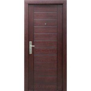S100 - Exterior Security Door Red Mahogany (Pre-hung Door Unit)